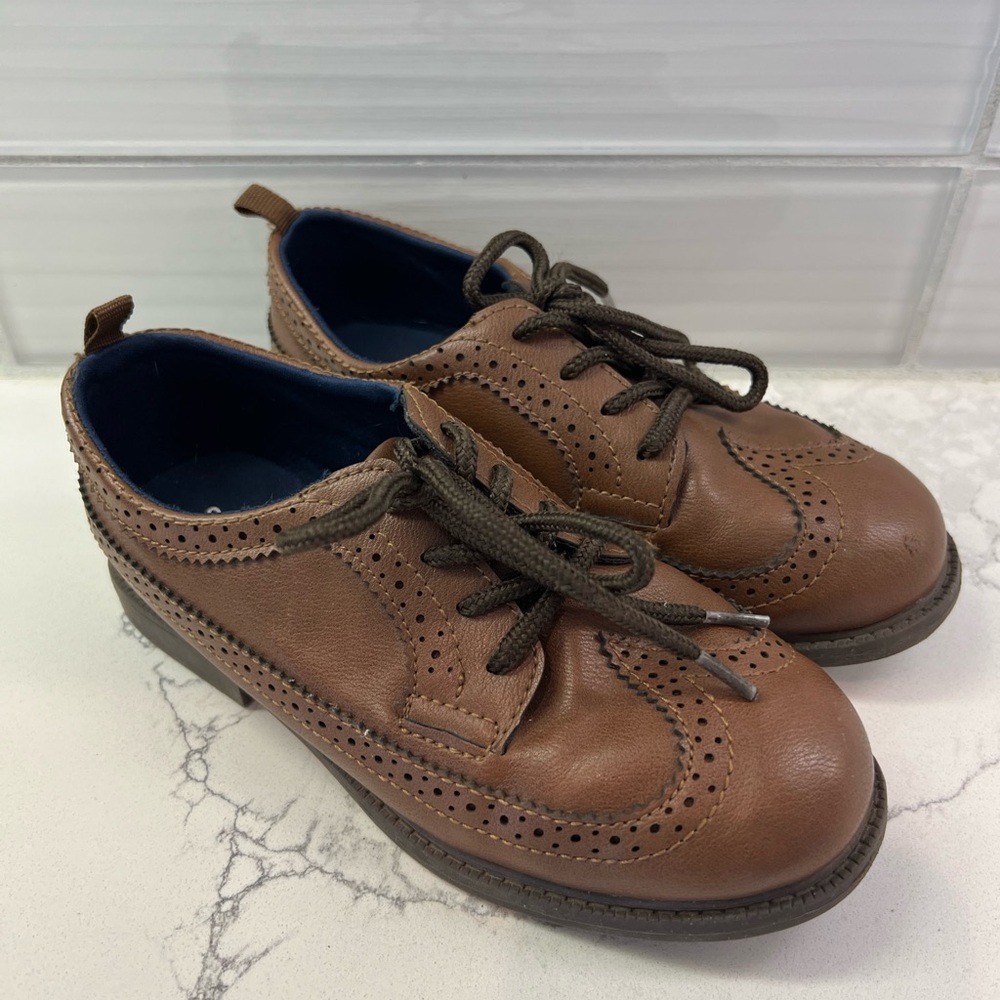 Carter’s Toddler Boys Dress Shoes - Brown/Cognac Lace Up Dress Shoes size 12